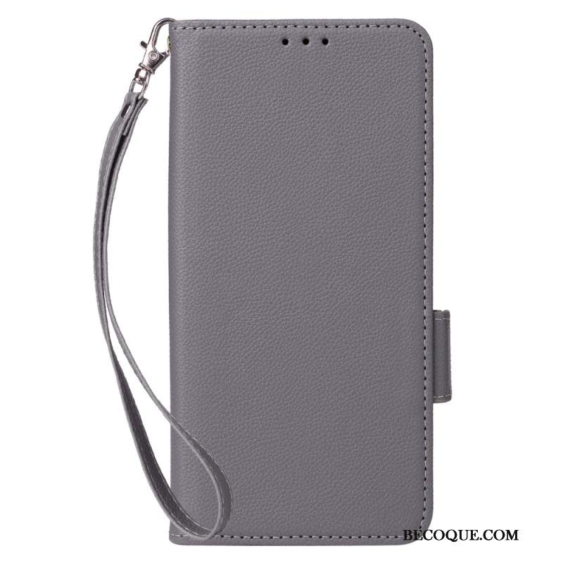 Etui Folio Samsung Galaxy A16 5g Tekstura Liczi Z Paskiem