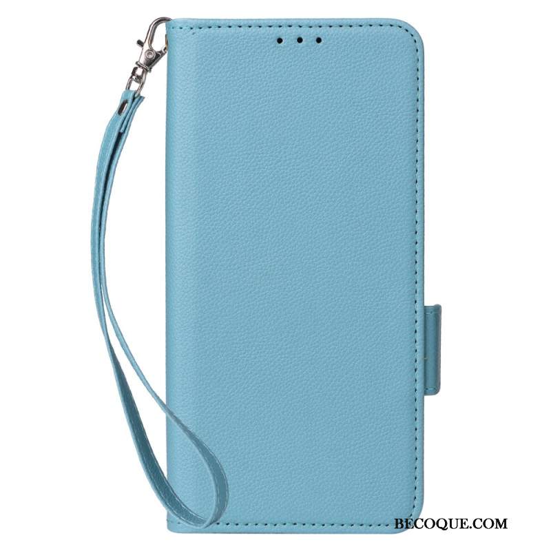 Etui Folio Samsung Galaxy A16 5g Tekstura Liczi Z Paskiem