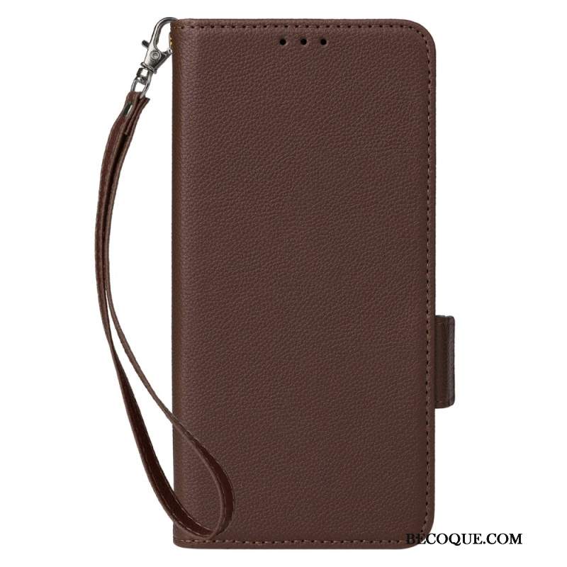 Etui Folio Samsung Galaxy A16 5g Tekstura Liczi Z Paskiem