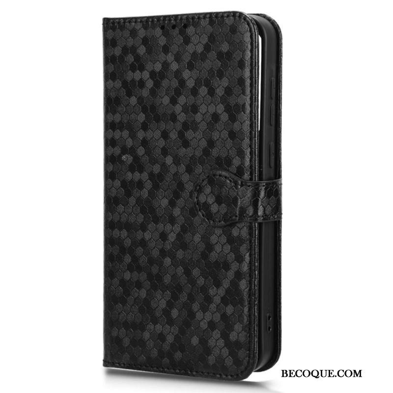 Etui Folio Samsung Galaxy A55 5g Błyszczący Pasek W Kropki Etui Ochronne