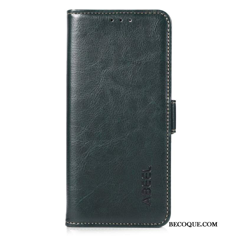 Etui Folio Samsung Galaxy A55 5g Efekt Skóry Abeel Etui Ochronne