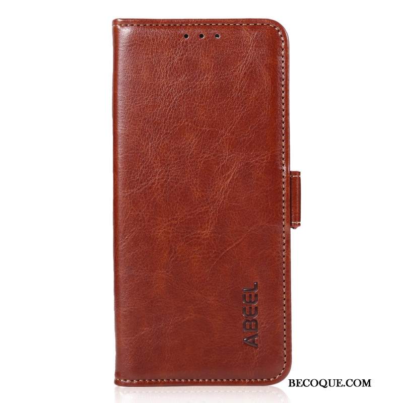 Etui Folio Samsung Galaxy A55 5g Efekt Skóry Abeel Etui Ochronne