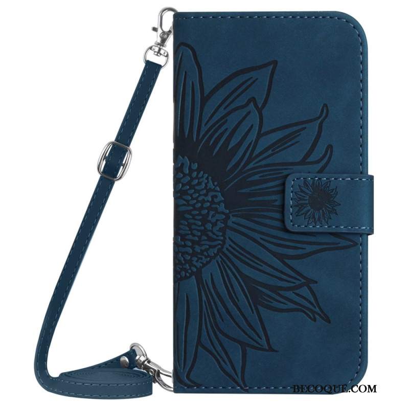 Etui Folio Samsung Galaxy A55 5g Słonecznik Z Paskiem Na Ramię