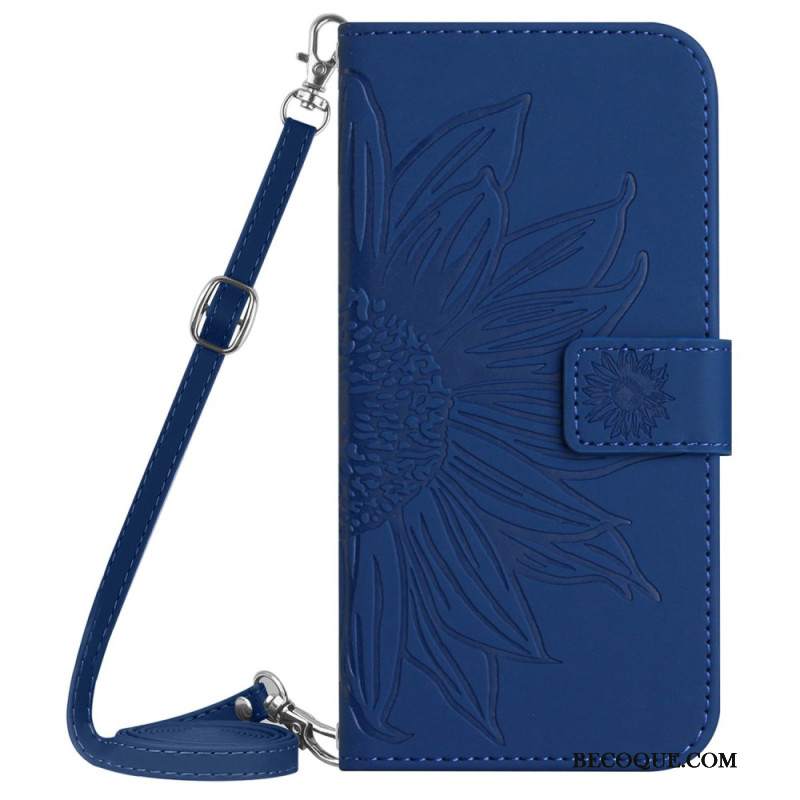 Etui Folio Samsung Galaxy A55 5g Słonecznik Z Paskiem Na Ramię