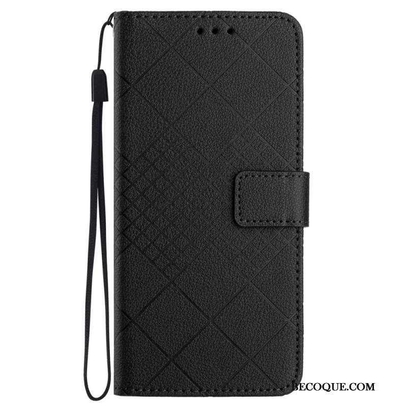 Etui Folio Samsung Galaxy M55 5g Tekstura Diamentu Liczi
