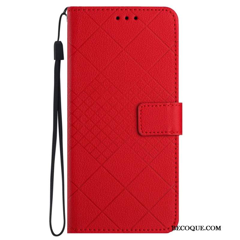 Etui Folio Samsung Galaxy M55 5g Tekstura Diamentu Liczi