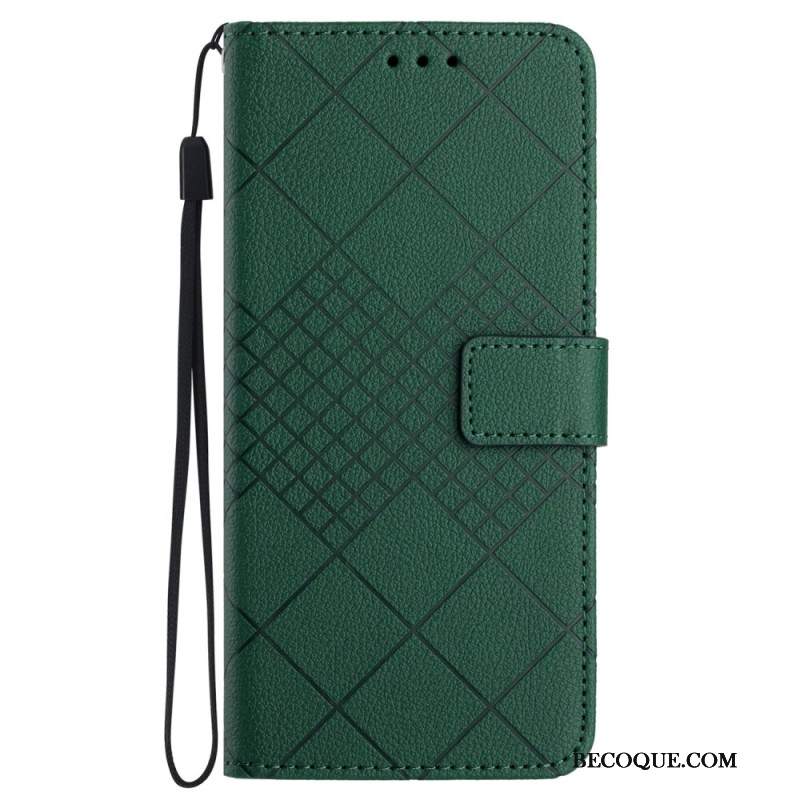 Etui Folio Samsung Galaxy M55 5g Tekstura Diamentu Liczi