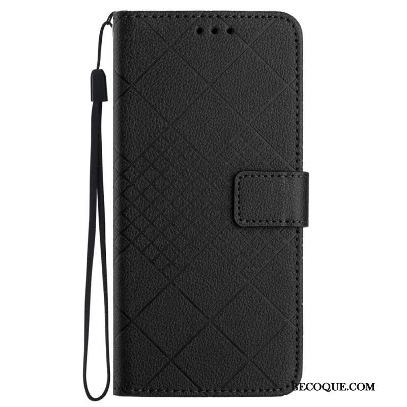 Etui Folio Samsung Galaxy S24 5g Dyskretne Diamenty Z Paskiem Etui Ochronne