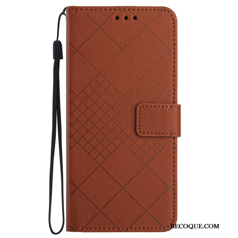 Etui Folio Samsung Galaxy S24 5g Dyskretne Diamenty Z Paskiem Etui Ochronne