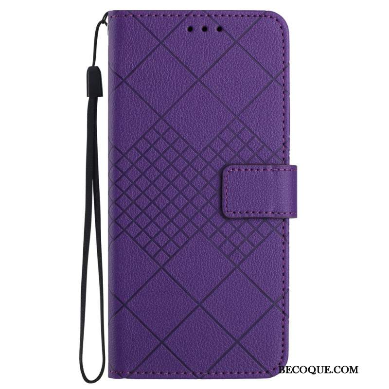 Etui Folio Samsung Galaxy S24 5g Dyskretne Diamenty Z Paskiem Etui Ochronne