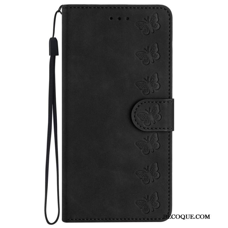 Etui Folio Samsung Galaxy S24 Fe Fryz Motyli Etui Ochronne