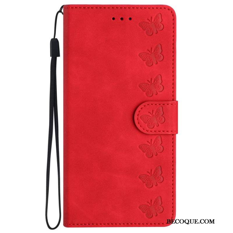 Etui Folio Samsung Galaxy S24 Fe Fryz Motyli Etui Ochronne