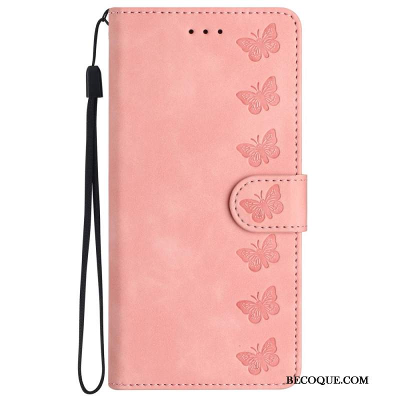 Etui Folio Samsung Galaxy S24 Fe Fryz Motyli Etui Ochronne