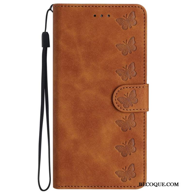 Etui Folio Samsung Galaxy S24 Fe Fryz Motyli Etui Ochronne