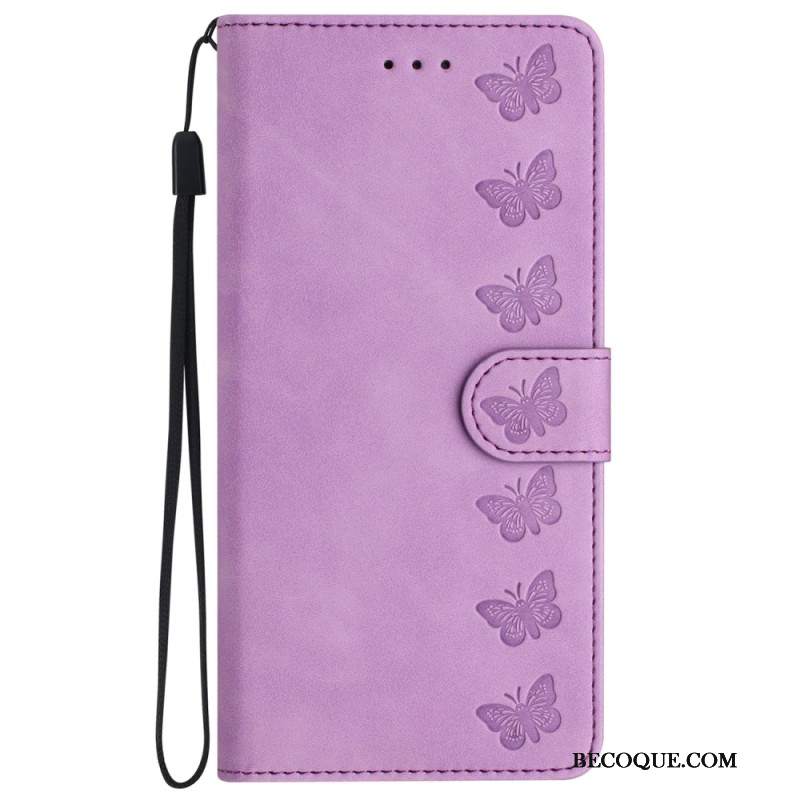 Etui Folio Samsung Galaxy S24 Fe Fryz Motyli Etui Ochronne