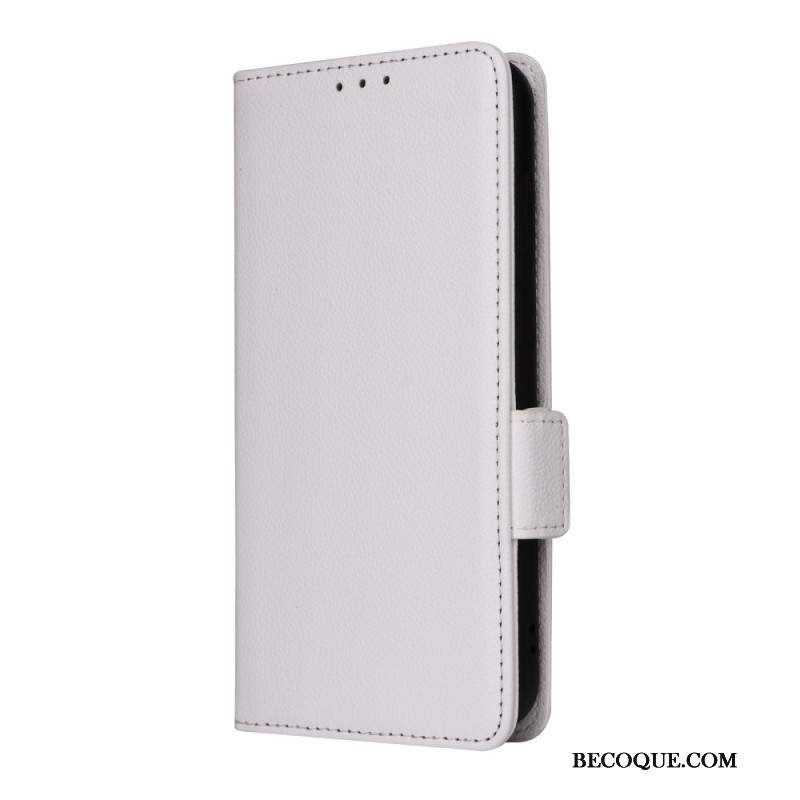 Etui Folio Samsung Galaxy S24 Fe Gładka Sztuczna Skóra Z Paskiem