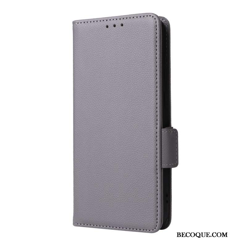 Etui Folio Samsung Galaxy S24 Fe Gładka Sztuczna Skóra Z Paskiem
