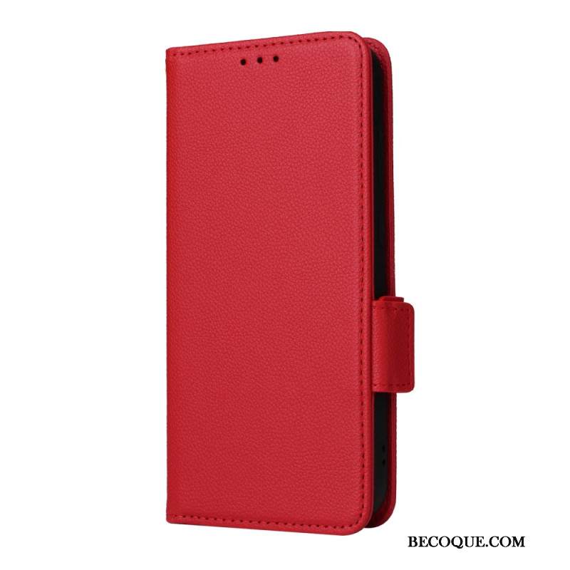 Etui Folio Samsung Galaxy S24 Fe Gładka Sztuczna Skóra Z Paskiem