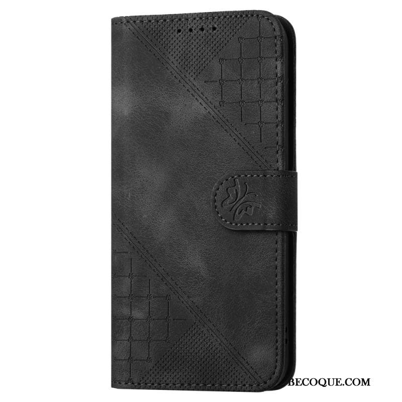 Etui Folio Samsung Galaxy S24 Fe Linie Motylkowe I Smycze Etui Ochronne