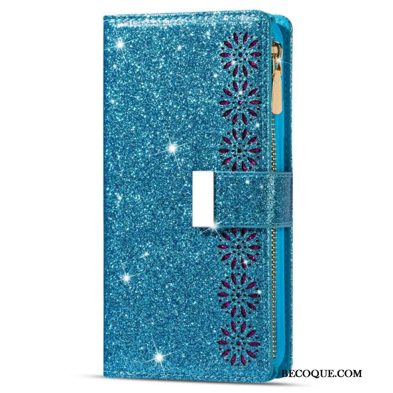 Etui Folio Samsung Galaxy S24 Plus 5g Cekiny Z Paskami Etui Ochronne