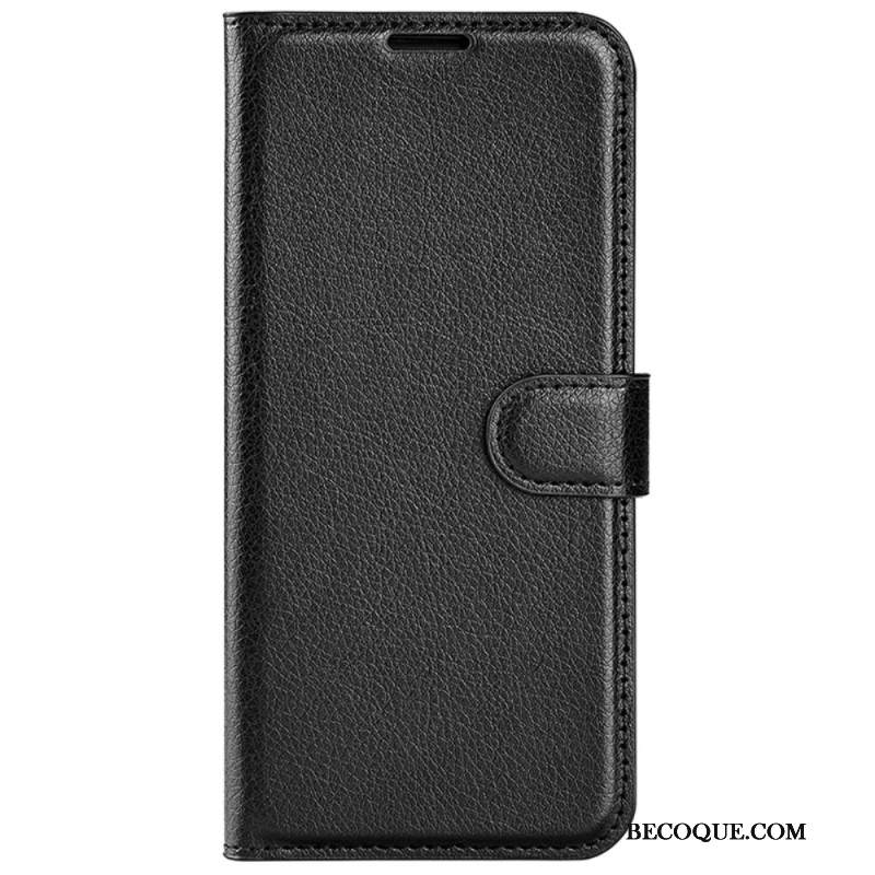 Etui Folio Samsung Galaxy S24 Plus 5g Klasyczna Sztuczna Skóra Litchi Etui Ochronne