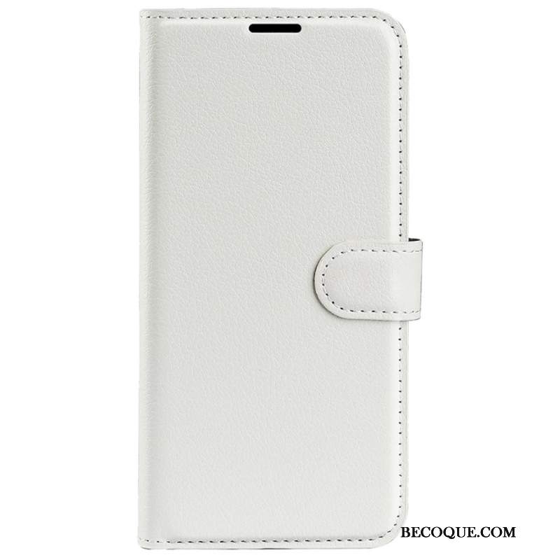 Etui Folio Samsung Galaxy S24 Plus 5g Klasyczna Sztuczna Skóra Litchi Etui Ochronne