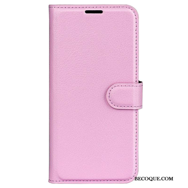 Etui Folio Samsung Galaxy S24 Plus 5g Klasyczna Sztuczna Skóra Litchi Etui Ochronne