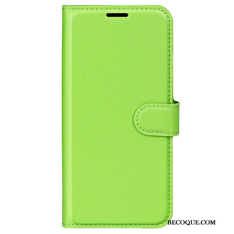 Etui Folio Samsung Galaxy S24 Plus 5g Klasyczna Sztuczna Skóra Litchi Etui Ochronne