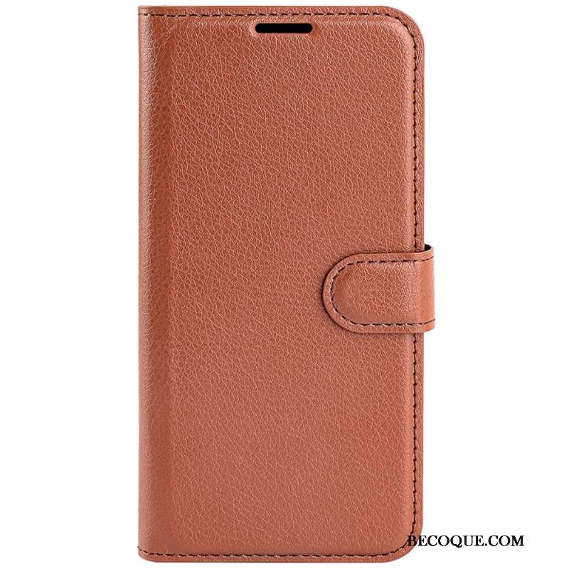Etui Folio Samsung Galaxy S24 Plus 5g Klasyczna Sztuczna Skóra Litchi Etui Ochronne