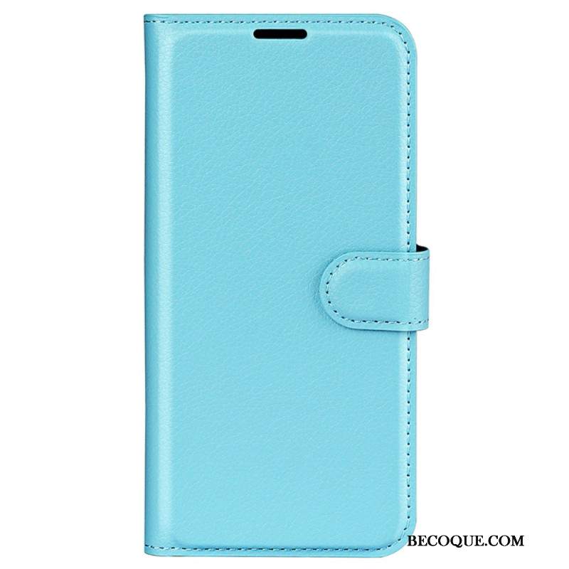 Etui Folio Samsung Galaxy S24 Plus 5g Klasyczna Sztuczna Skóra Litchi Etui Ochronne
