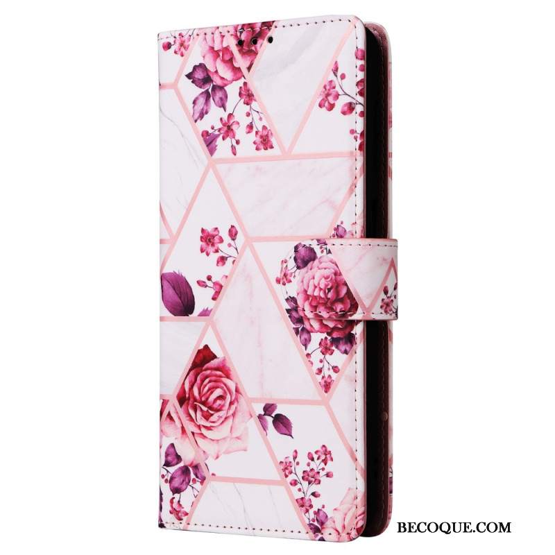 Etui Folio Samsung Galaxy S24 Plus 5g Marmurowy Nadruk Z Paskiem