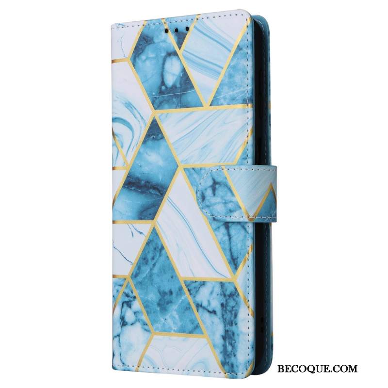 Etui Folio Samsung Galaxy S24 Plus 5g Marmurowy Nadruk Z Paskiem