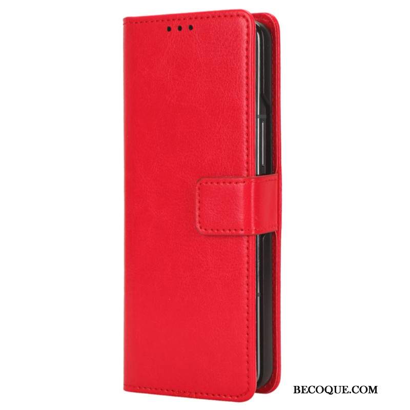 Etui Folio Samsung Galaxy Z Fold 6 Błyszcząca Sztuczna Skóra Etui Ochronne