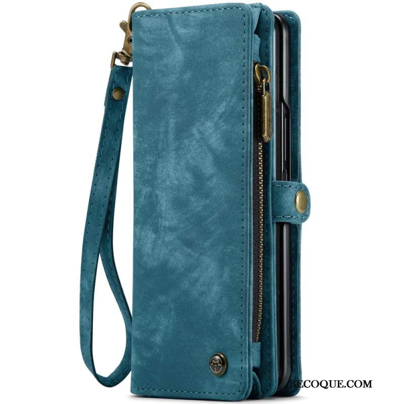 Etui Folio Samsung Galaxy Z Fold 6 Portfel Caseme Z Efektem Zamszu
