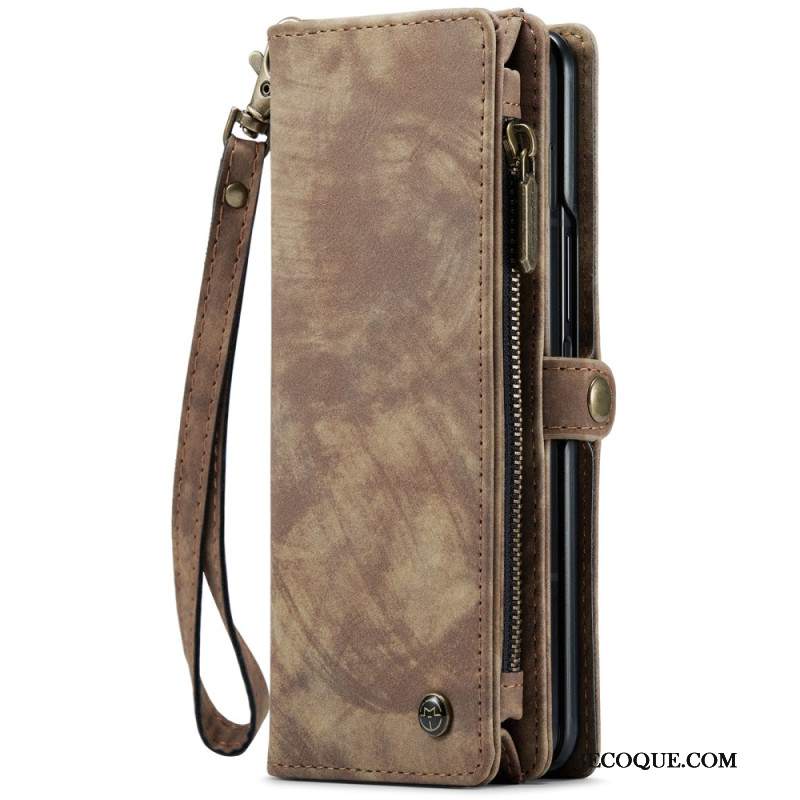 Etui Folio Samsung Galaxy Z Fold 6 Portfel Caseme Z Efektem Zamszu
