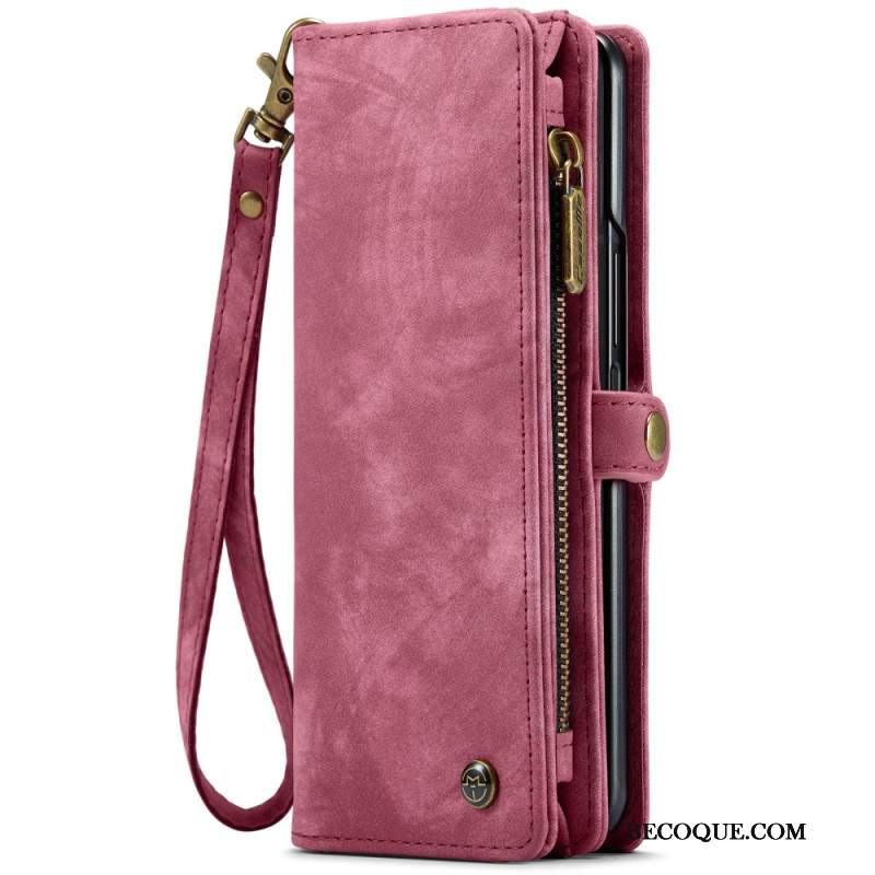 Etui Folio Samsung Galaxy Z Fold 6 Portfel Caseme Z Efektem Zamszu