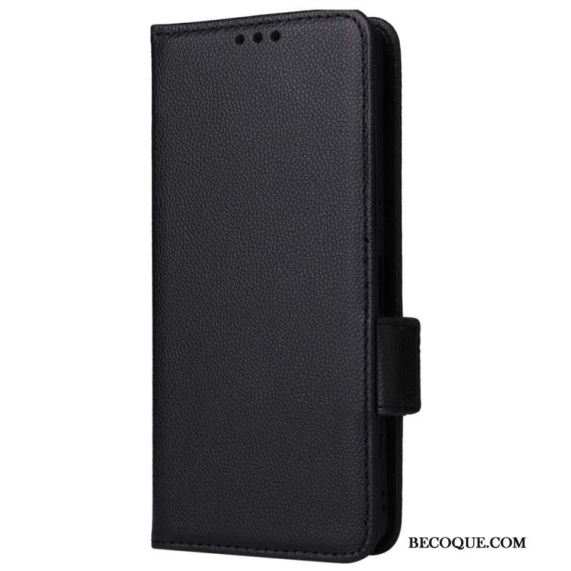 Etui Folio Sony Xperia 1 Vi Sztuczna Skóra Litchi Z Paskiem Etui Ochronne
