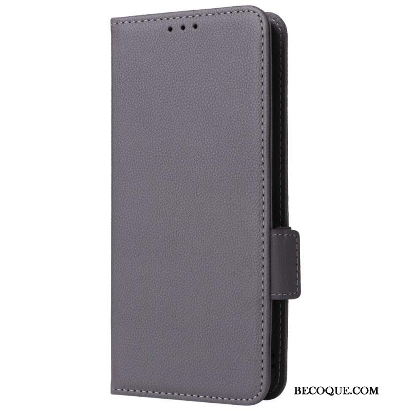 Etui Folio Sony Xperia 1 Vi Sztuczna Skóra Litchi Z Paskiem Etui Ochronne