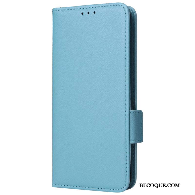 Etui Folio Sony Xperia 1 Vi Sztuczna Skóra Litchi Z Paskiem Etui Ochronne