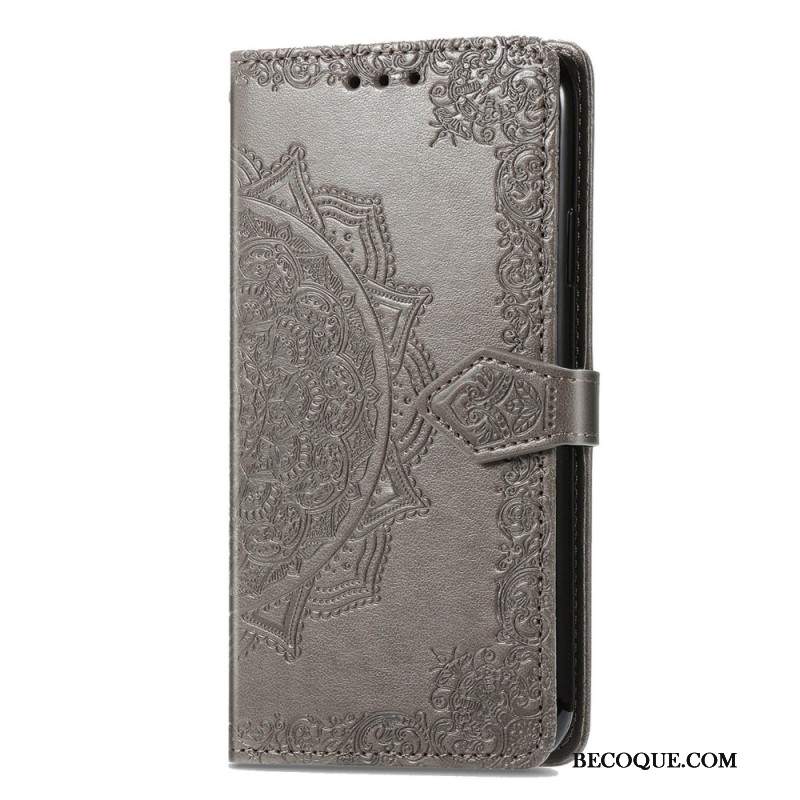 Etui Folio Sony Xperia 10 Vi Barokowa Mandala Z Paskiem Etui Ochronne