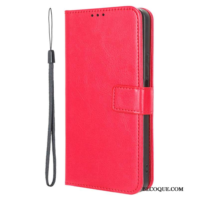 Etui Folio Xiaomi 14t Pro Błyszcząca Sztuczna Skóra