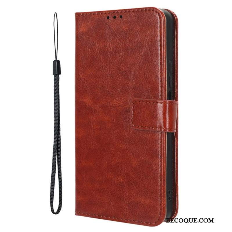 Etui Folio Xiaomi 14t Pro Błyszcząca Sztuczna Skóra