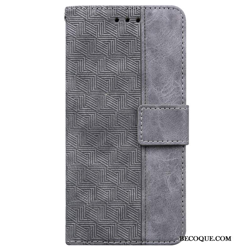 Etui Folio Xiaomi 14t Pro Tkany Wzór Etui Ochronne