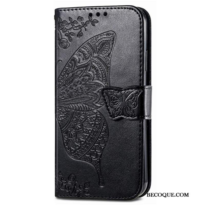 Etui Folio Xiaomi Redmi Note 13 4g Barokowy Motyl Z Paskiem