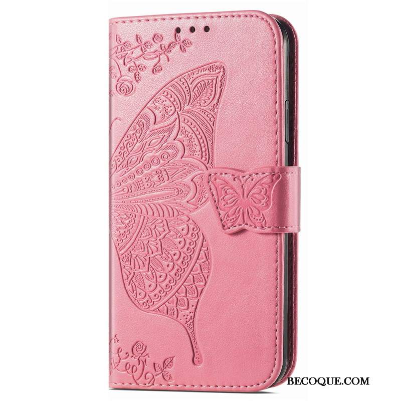 Etui Folio Xiaomi Redmi Note 13 4g Barokowy Motyl Z Paskiem