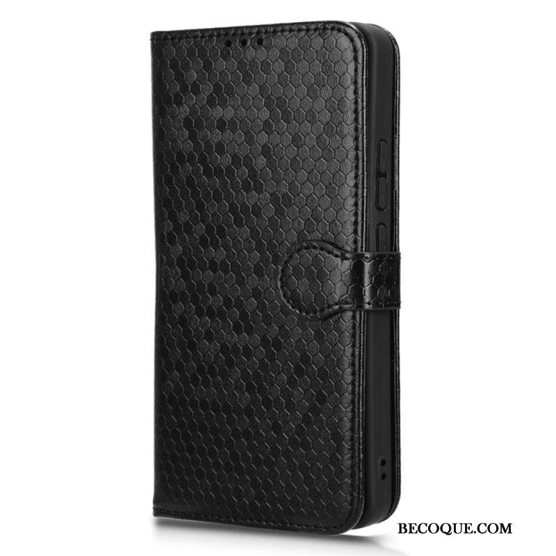 Etui Folio Xiaomi Redmi Note 13 4g Błyszczący Pasek W Kropki
