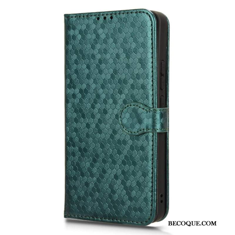 Etui Folio Xiaomi Redmi Note 13 4g Błyszczący Pasek W Kropki