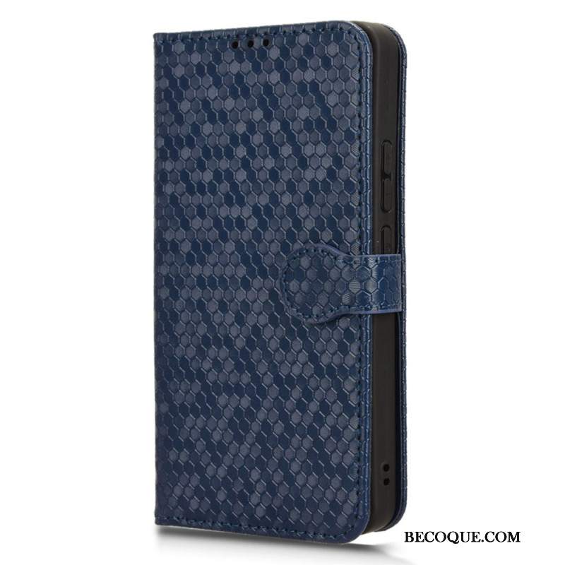 Etui Folio Xiaomi Redmi Note 13 4g Błyszczący Pasek W Kropki