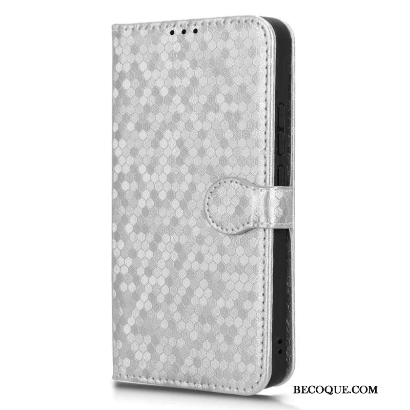 Etui Folio Xiaomi Redmi Note 13 4g Błyszczący Pasek W Kropki