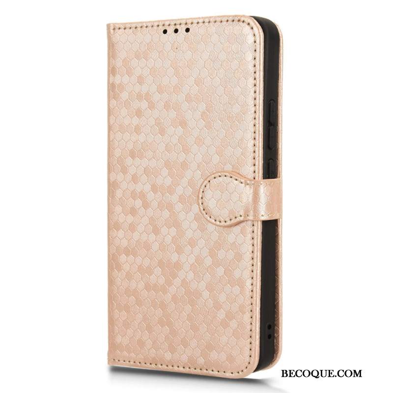 Etui Folio Xiaomi Redmi Note 13 4g Błyszczący Pasek W Kropki